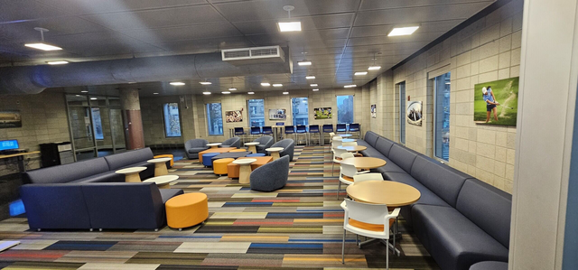 different angle photo of replaced furniture in the Main Lounge and Lerner Central