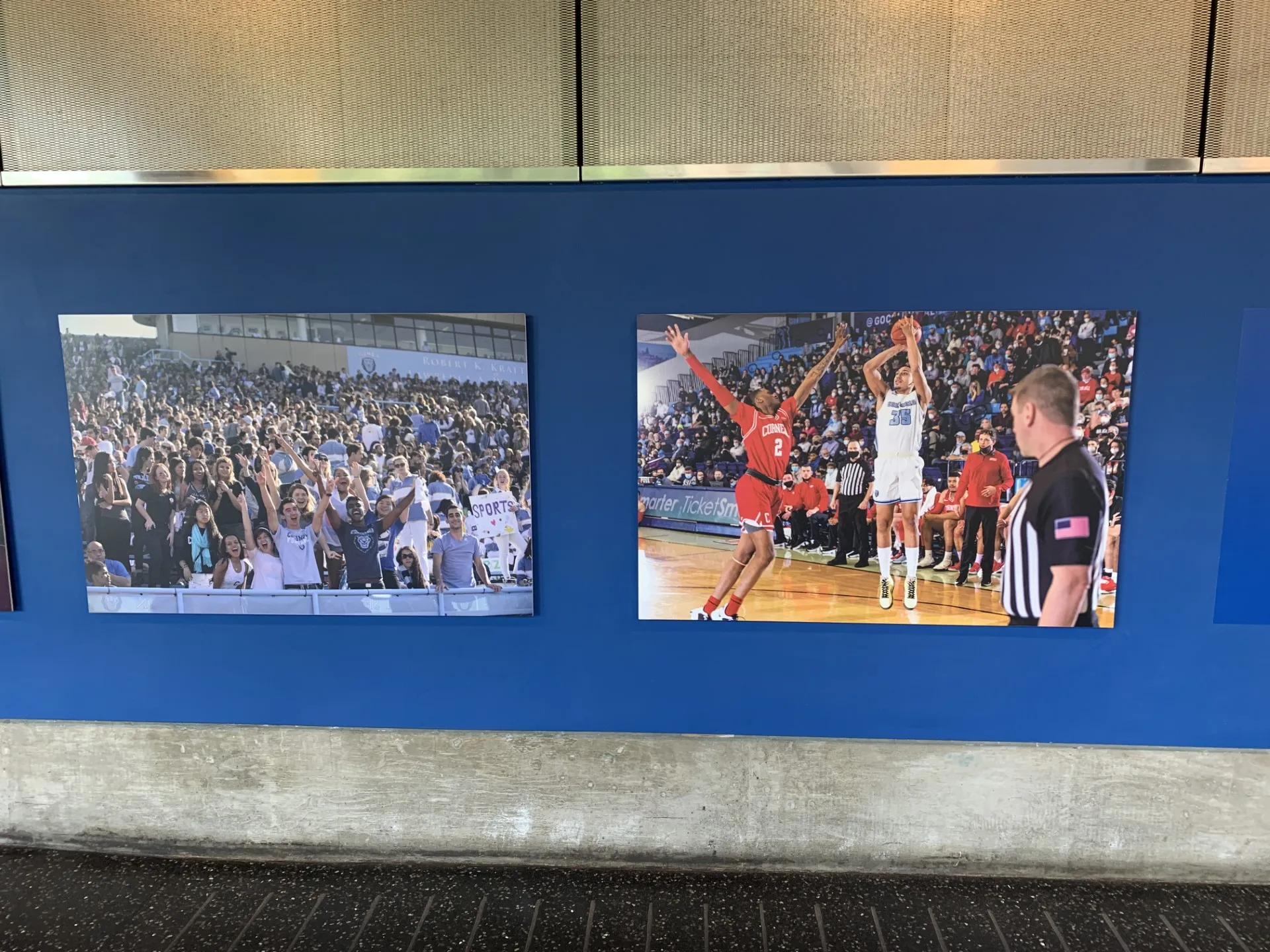 Photo of new photography featured on Lerner Hall ramps  