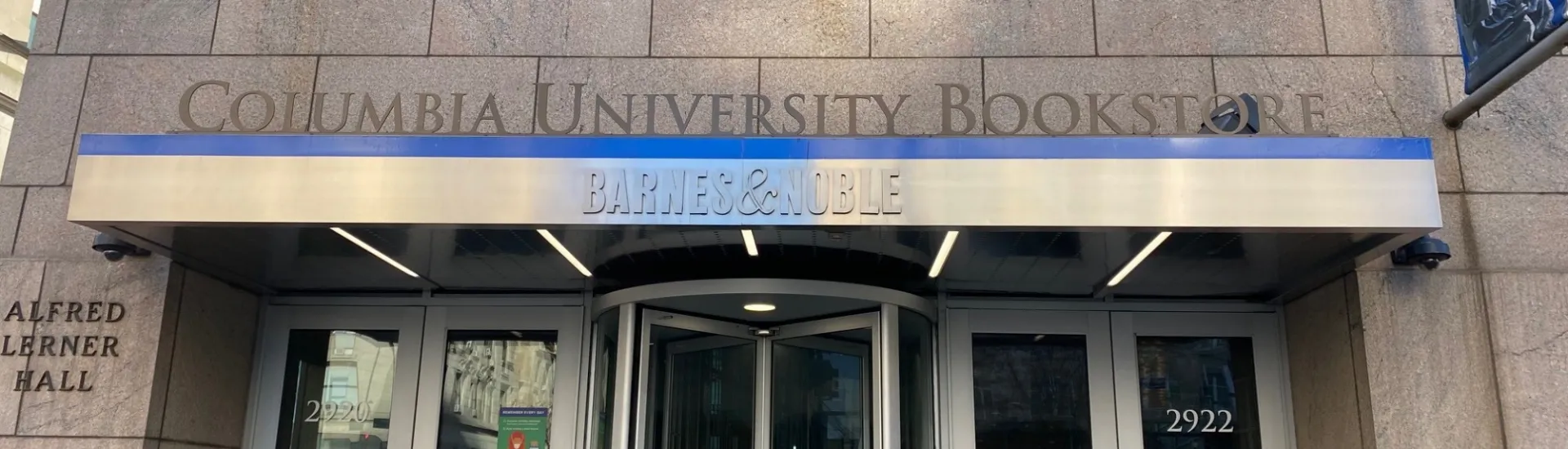 Entrance of Columbia University Bookstore